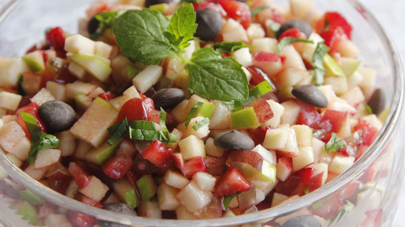 Salsa de Fruta con Chispas de Chocolate