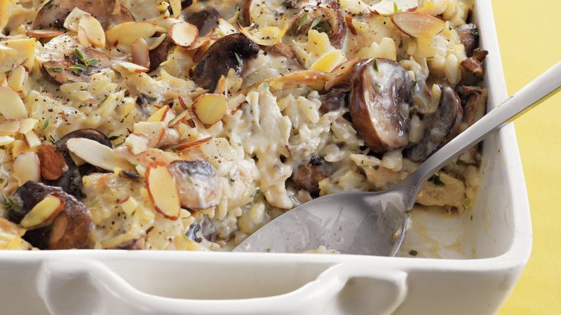 Chicken Mushroom And Wild Rice Bake Recipe Bettycrocker Com