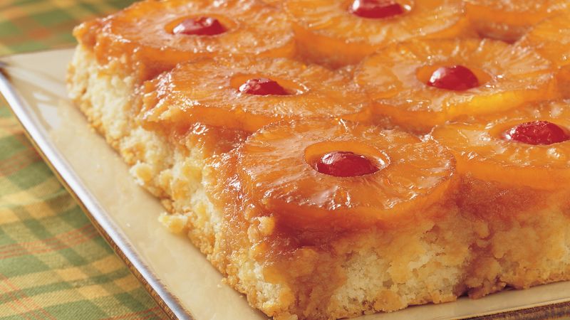 What are the common ingredients in easy pineapple cake recipes?