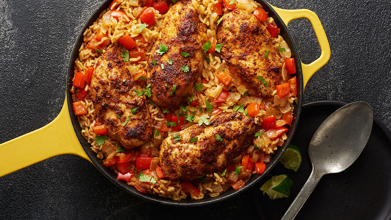 Mexican Chicken and Rice Skillet