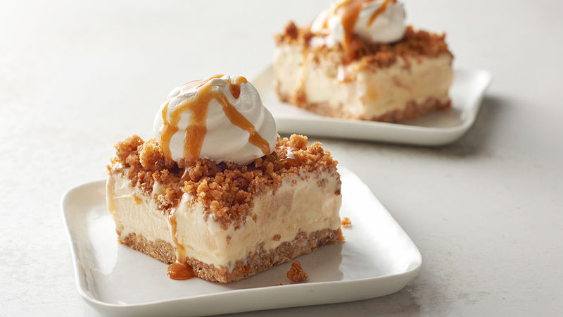 Gâteau croquant surgelé aux pommes et au caramel