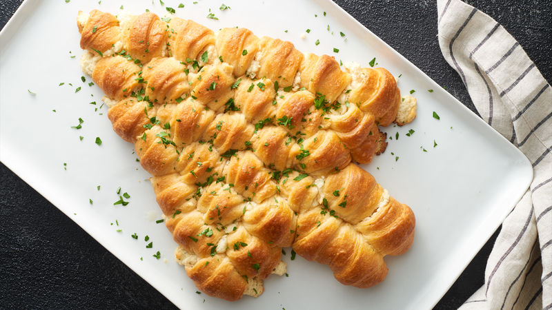 Sapin de Noël en croissants à partager