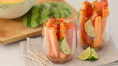 Receta de Melón y Sandía con Chile Receta de Melón y Sandía con Chile