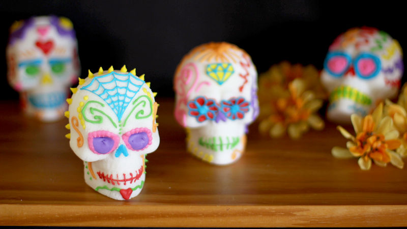 Design Your Own Sugar Skull Color, Cut & Paste Activity