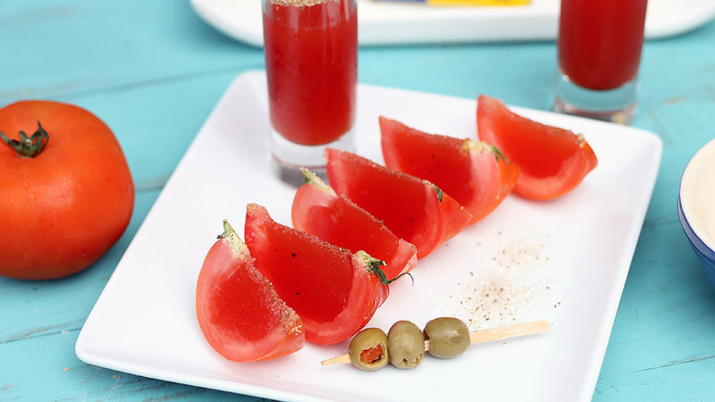 Spicy Bloody Mary Jello Shots