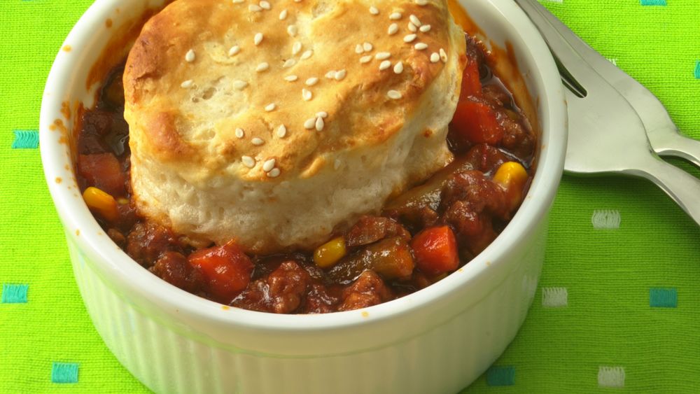 Sloppy Joe Biscuit Pot Pies Recipe