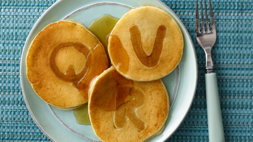 Alphabet Sour Cream Pancakes