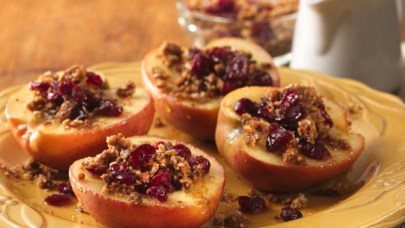 Microwave Baked Apples with Granola Recipe - BettyCrocker.com