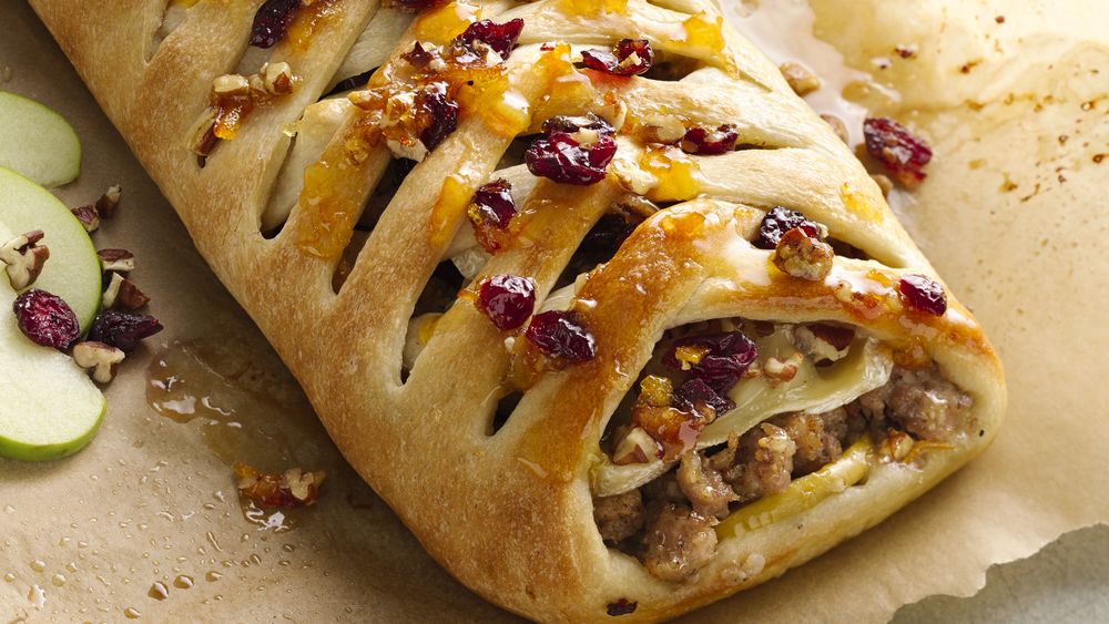 Sausage Apple and Brie Stromboli recipe from Pillsbury com