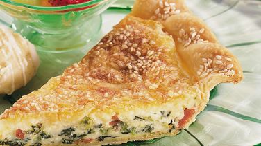 Dotted Swiss and Spinach Quiche