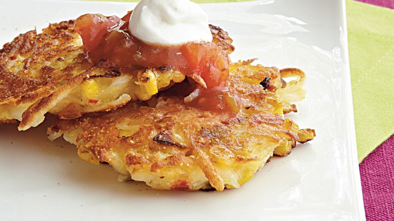 Cheddar-Potato Corn Cakes Recipe - Pillsbury.com