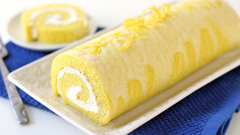 Lemon Cream Rolled Cake