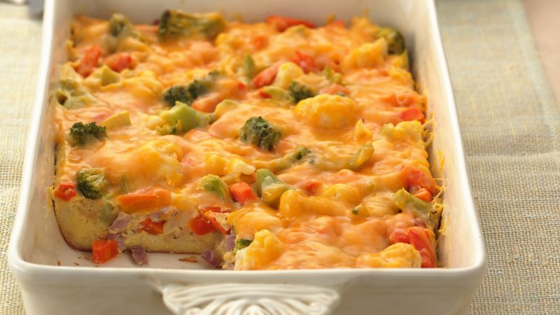 Vegetable and Ham Strata