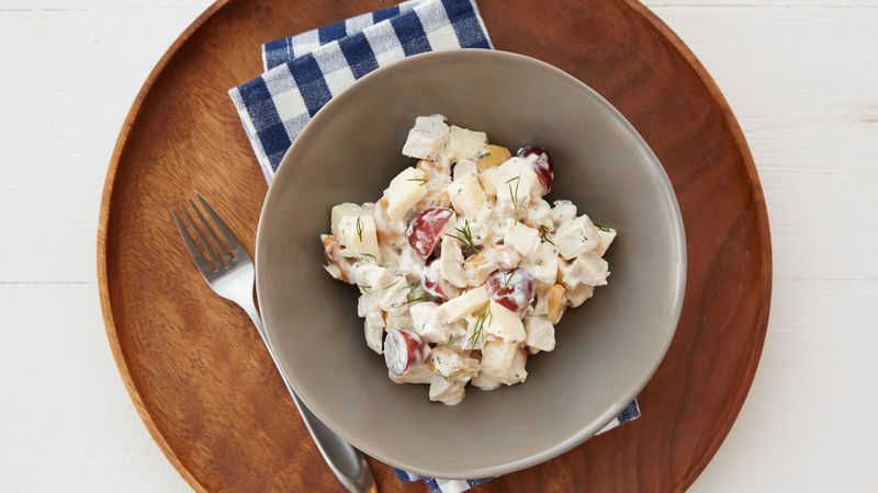 Chicken Salad With Grapes Cashews Apples And Fresh Dill Recipe Bettycrocker Com