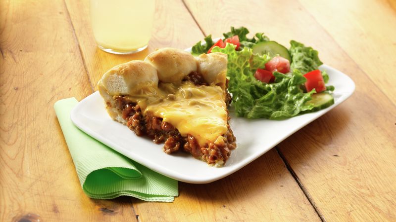 Cheeseburger Biscuit Pie