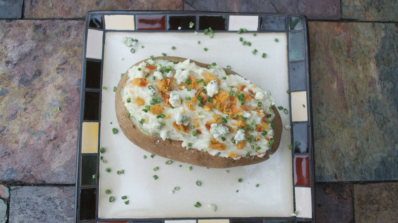 Papas Rellenas con Panceta y Queso Azul