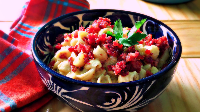 Macaroni and Cheese with Chipotle and Chorizo