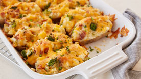 Broccoli and Cheddar-Stuffed Baked Potato Bake