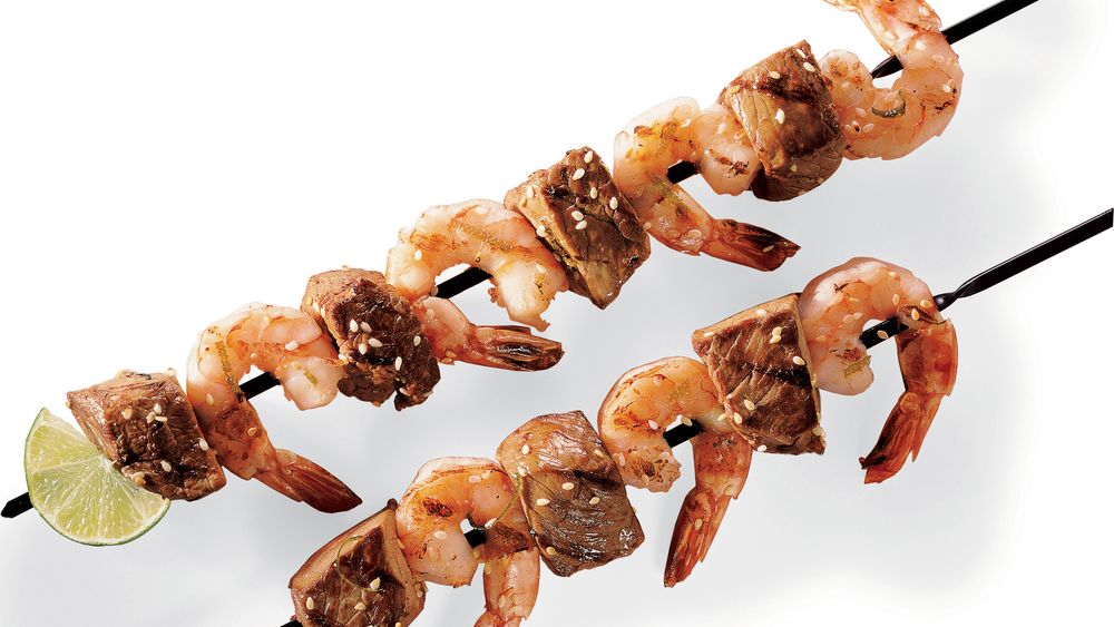 Beef and Shrimp Kabobs recipe from