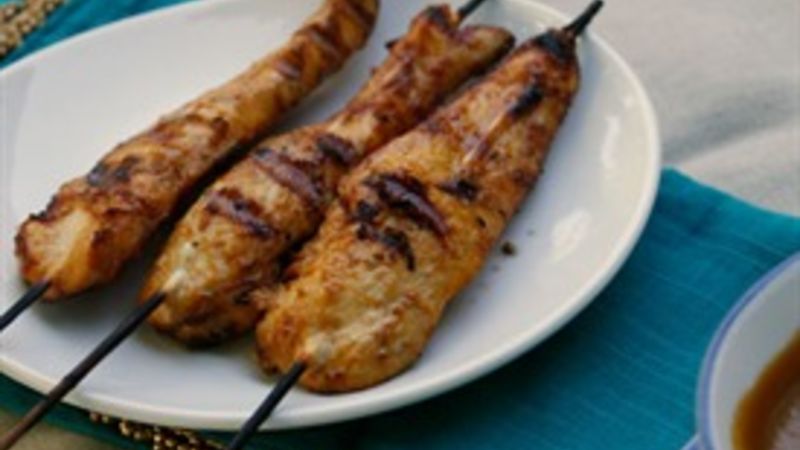 Chicken Satay with Asian Dipping Sauce