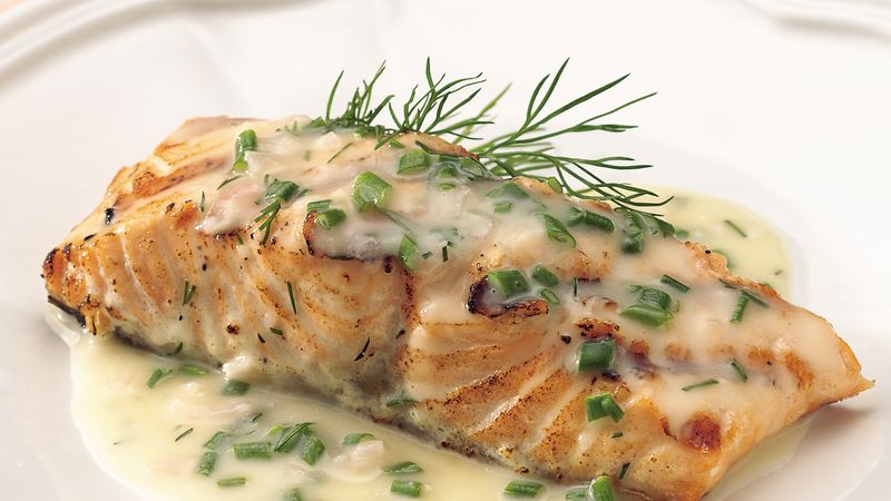 Grilled Salmon With Lemon Herb Butter Sauce Recipe 