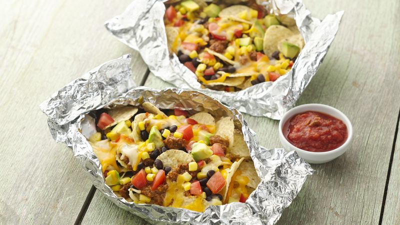 Grilled Tex-Mex Nacho Foil Packet | Quick And Easy Foil Packet Recipes For Tasty Instant Meals | steak and potato foil packets in oven