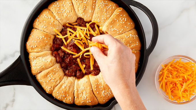 Skillet Bacon Cheeseburger Dip Sliders Recipe - BettyCrocker.com Skillet Bacon Cheeseburger Dip Sliders Recipe - BettyCrocker.com