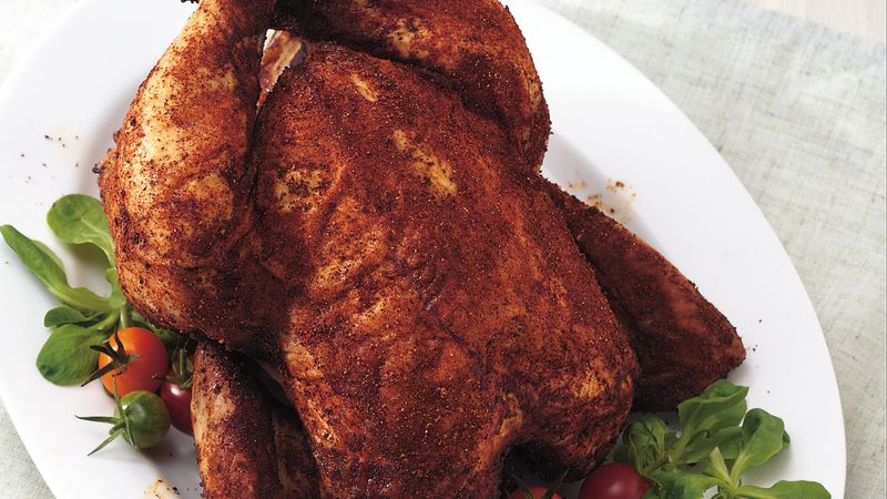 Grilled Beer Can Chicken With Spicy Chili Rub Recipe Bettycrocker Com