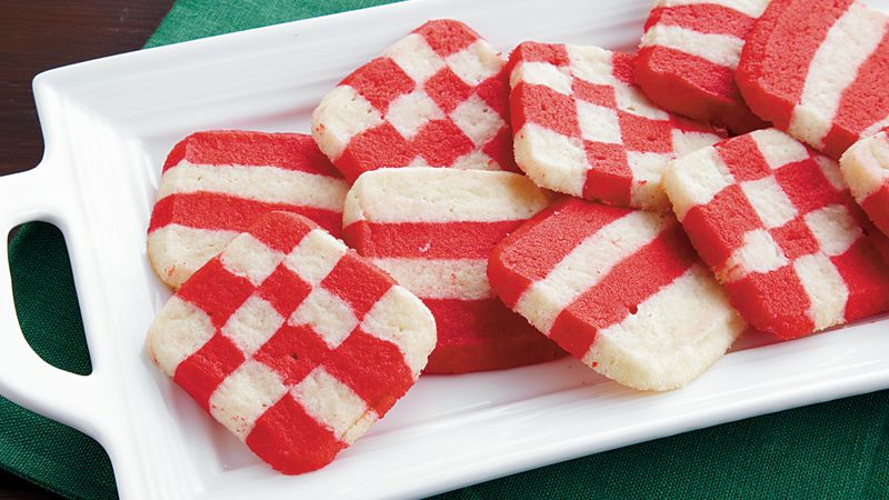 Striped Peppermint Cookies
