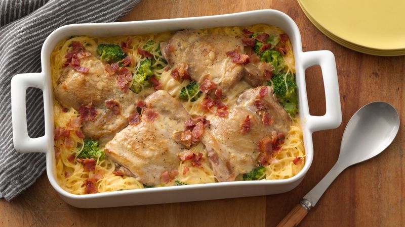 pieces breast chicken recipes baked Chicken Smothered Casserole BettyCrocker.com Recipe