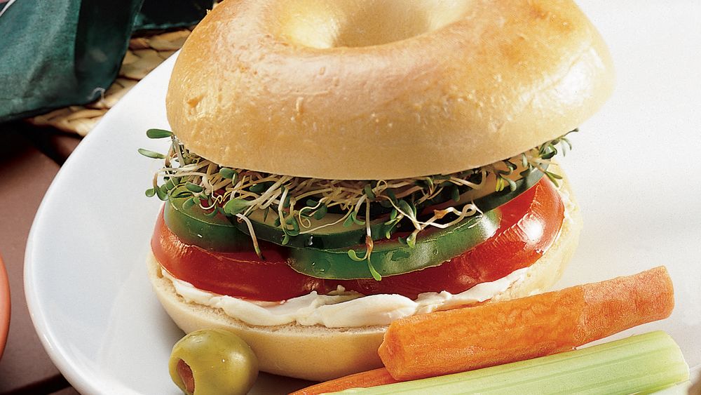 Veggie Bagel Sandwiches Recipe