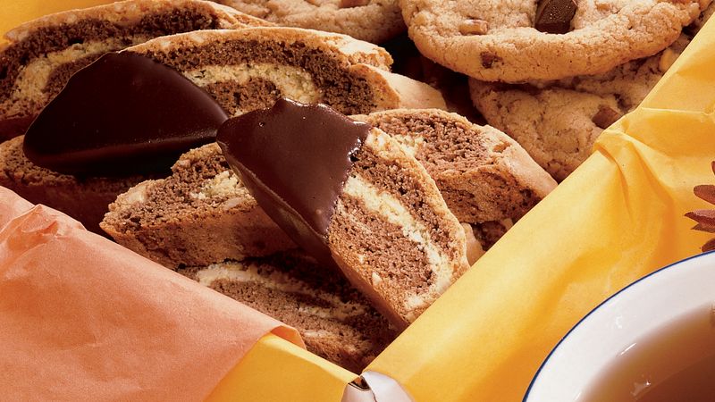 Mocha-Almond Marbled Biscotti
