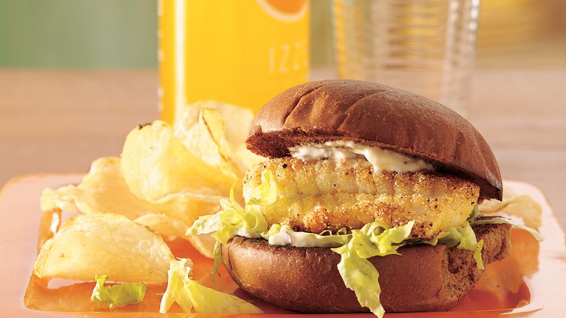 Sándwiches de Filetes de Pescado con Limón y Pimienta