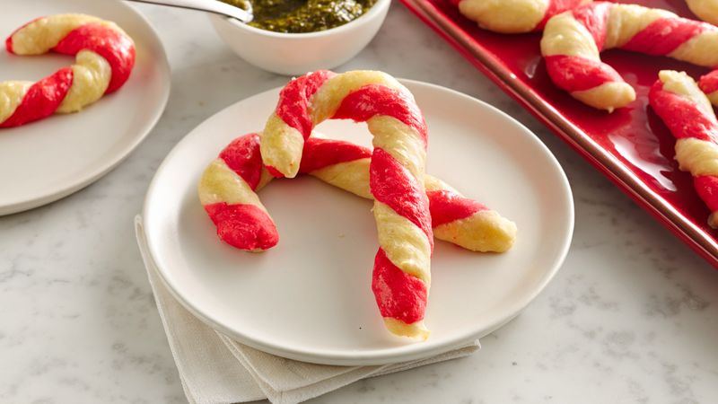 Soft Asiago Cheese Candy Canes