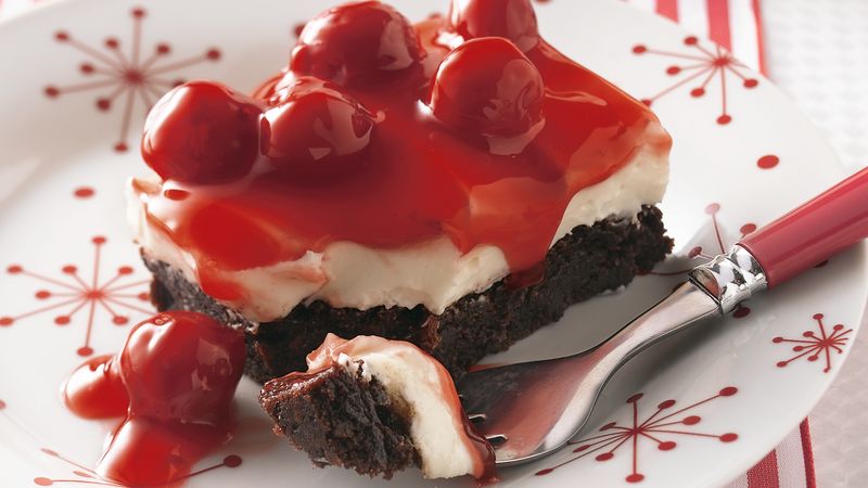 Cherry-Topped Brownie Dessert Squares