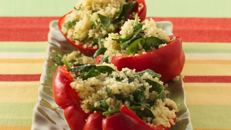 Pimientos Rojos Rellenos de Cuscús