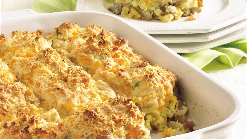Sausage and Apple Cheddar Biscuit Bake Recipe - Pillsbury.com