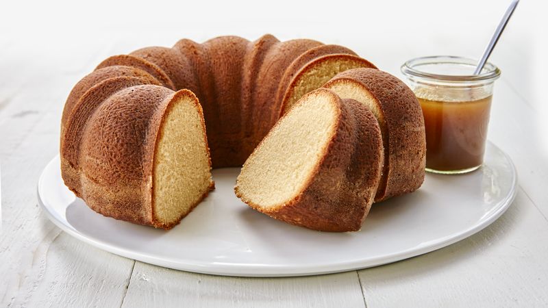 Brown Sugar Cake With Buttery Brown Sugar Sauce Recipe Bettycrocker Com