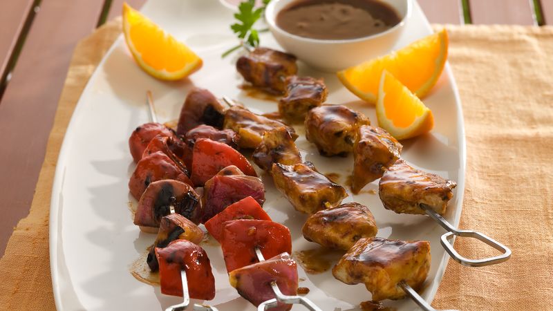 Grilled Barbecue Chicken Kabobs