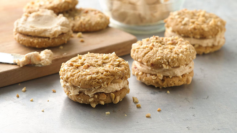 Salted Peanut Sandwich Cookies 