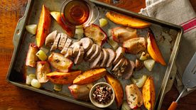 Pork with Sweet Potatoes and Apples Sheet-Pan Dinner