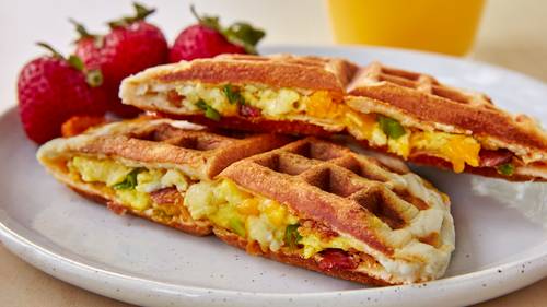 Bacon, Egg and Cheese Biscuit Wafflewiches-image