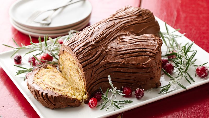 Buche De Noel With Buttercream Frosting Recipe Bettycrocker Com