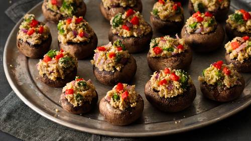 Stuffed Baby Portabella Mushrooms image