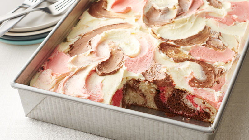 Neapolitan Sheet Cake