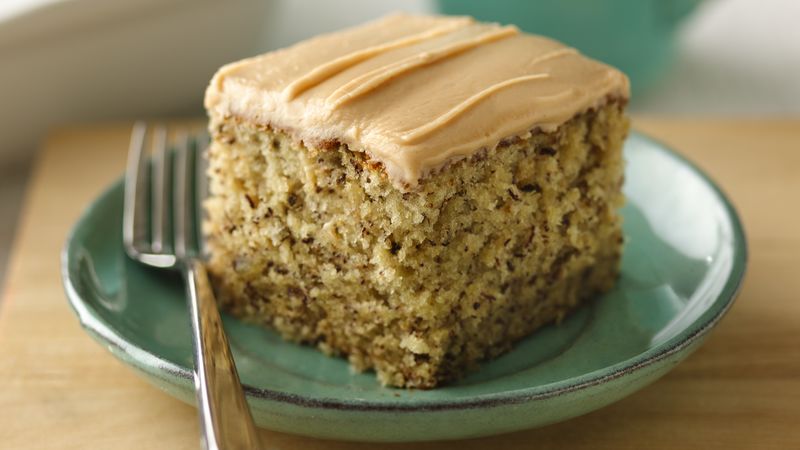 Banana-Nut Cake with Peanut Butter Frosting