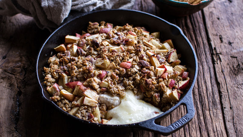 Apple Crisp Baked Brie