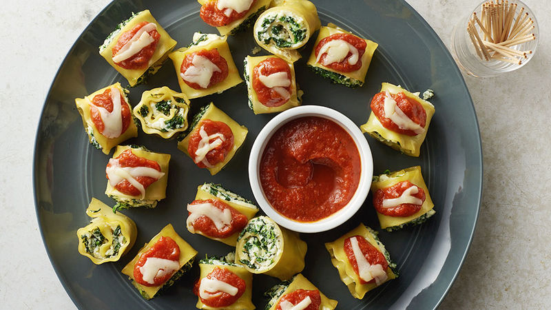 Mini Spinach Lasagna Roll-Ups