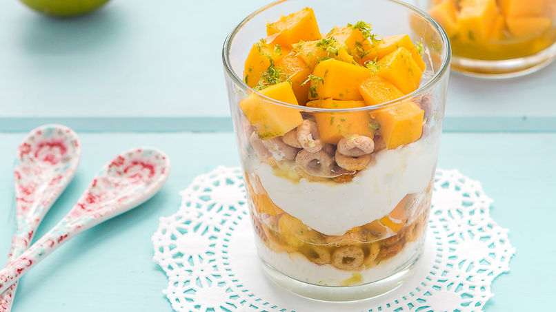 Parfait de Ricotta, Mango y Lima