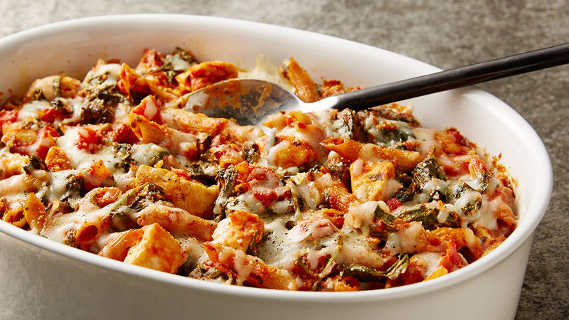 Healthy Three Cheese Chicken Pasta Bake Recipe  Tablespoon.com